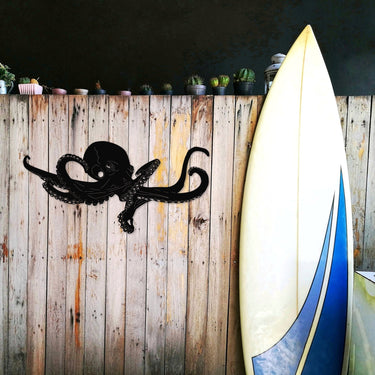Metal Octopus Art | Detailed Octopus Wall Hanging | Ocean Decor | Scuba Diver Gift | Large Beach, Tropical, Hawaiian, Coastal Life